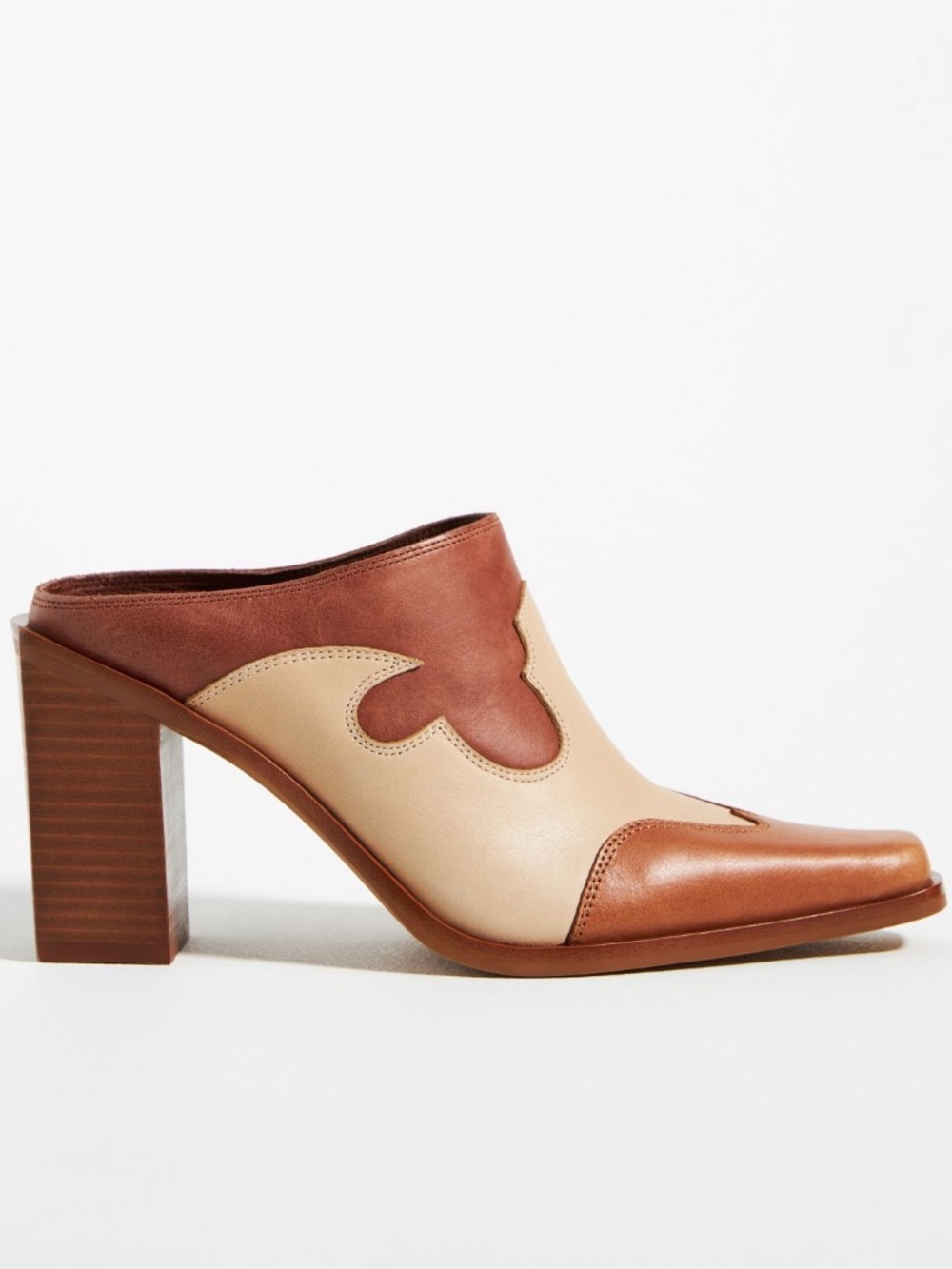 Jeffery Campbell Two-Tone Leather Slide on